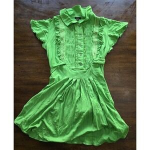 NWOT Anthropologie Aziz S Pleat Front Coquette Collar Tie Back Tunic 125196